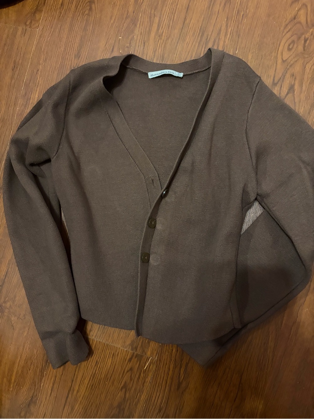 Abercrombie & Fitch Dark Brown V‑Neck Women's Cardigan